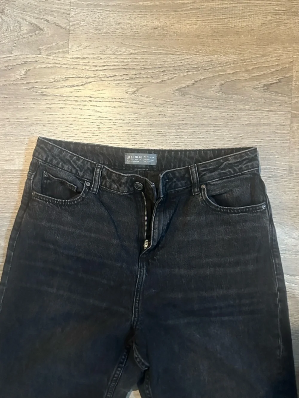 Primark Black Straight Leg‎ Jeans Women’s Size 10 High Rise Classic Dark Denim